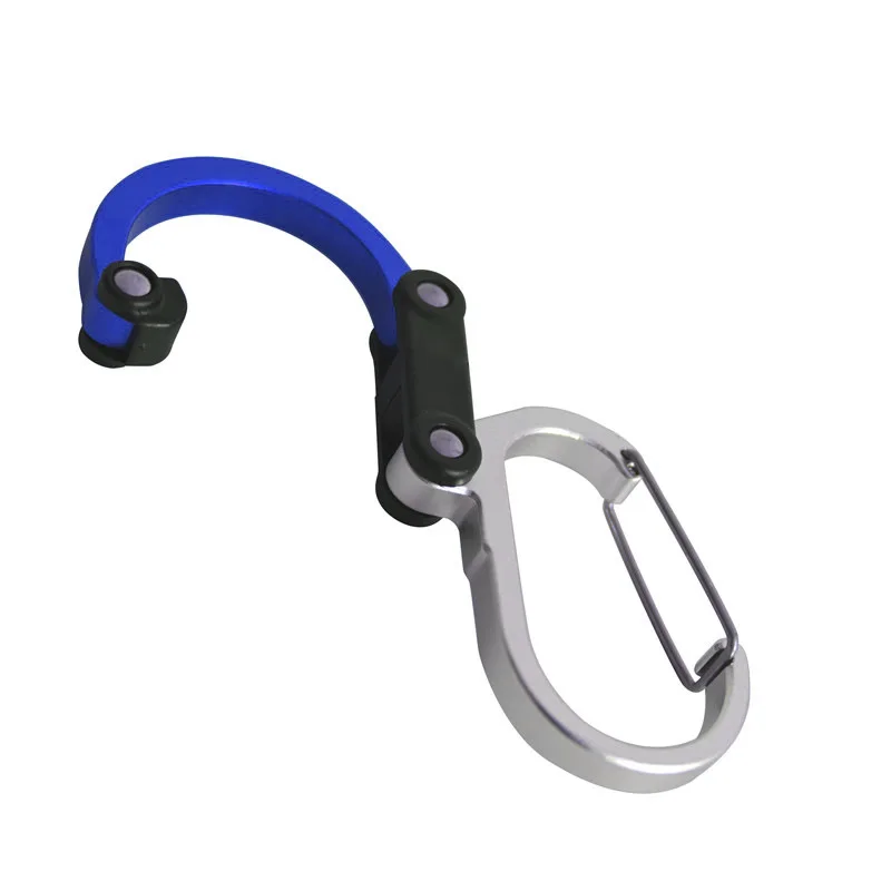 Dtype Hook Gear Clip Carabiner Rotating Hook Clip Non-Locking Strong Clips for Camping Fishing Hiking Travel Backpack Out School