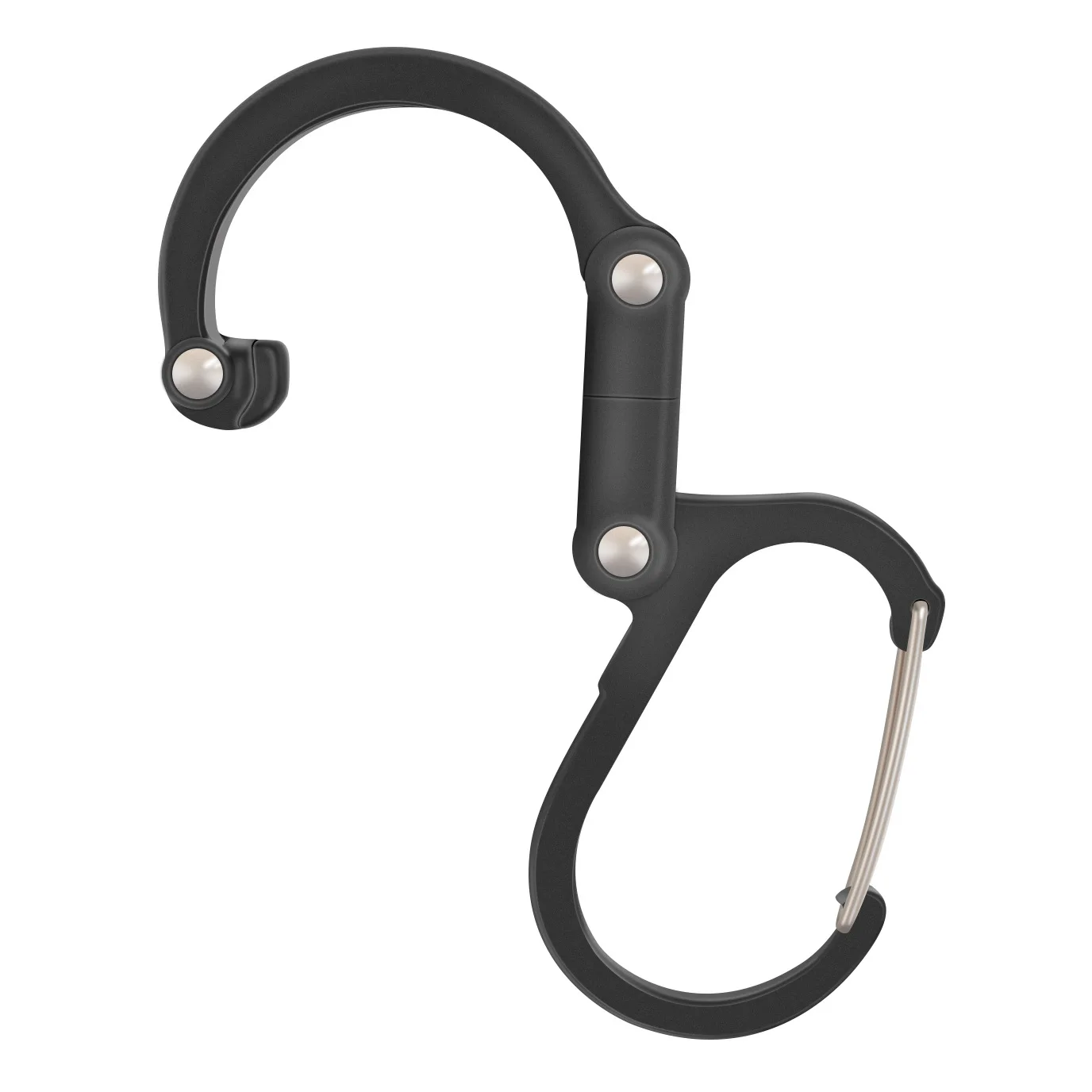 Dtype Hook Gear Clip Carabiner Rotating Hook Clip Non-Locking Strong Clips for Camping Fishing Hiking Travel Backpack Out School