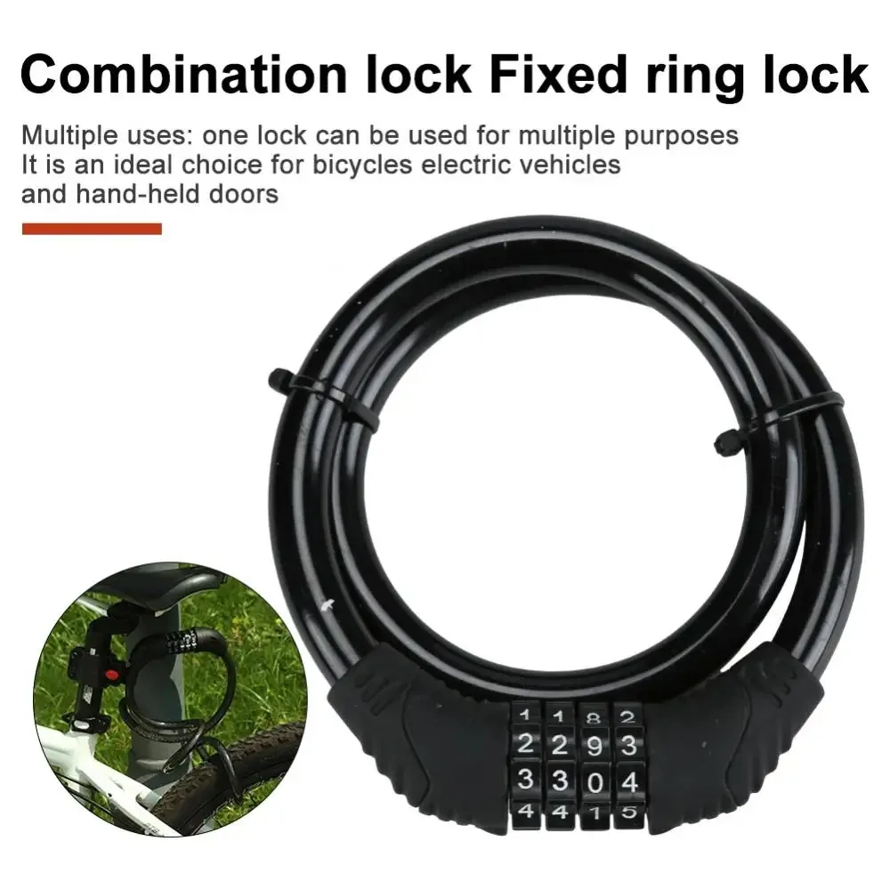 Bicycle Locks Anti-theft Mtb Bike Steel Wire Padlock 4Digit Password Electric Scooter Motorcycle Locks MTB Bicycle Accessories