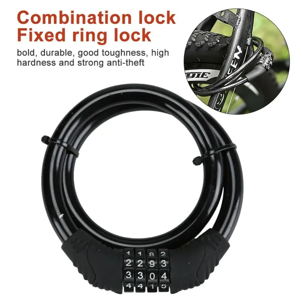 Bicycle Locks Anti-theft Mtb Bike Steel Wire Padlock 4Digit Password Electric Scooter Motorcycle Locks MTB Bicycle Accessories