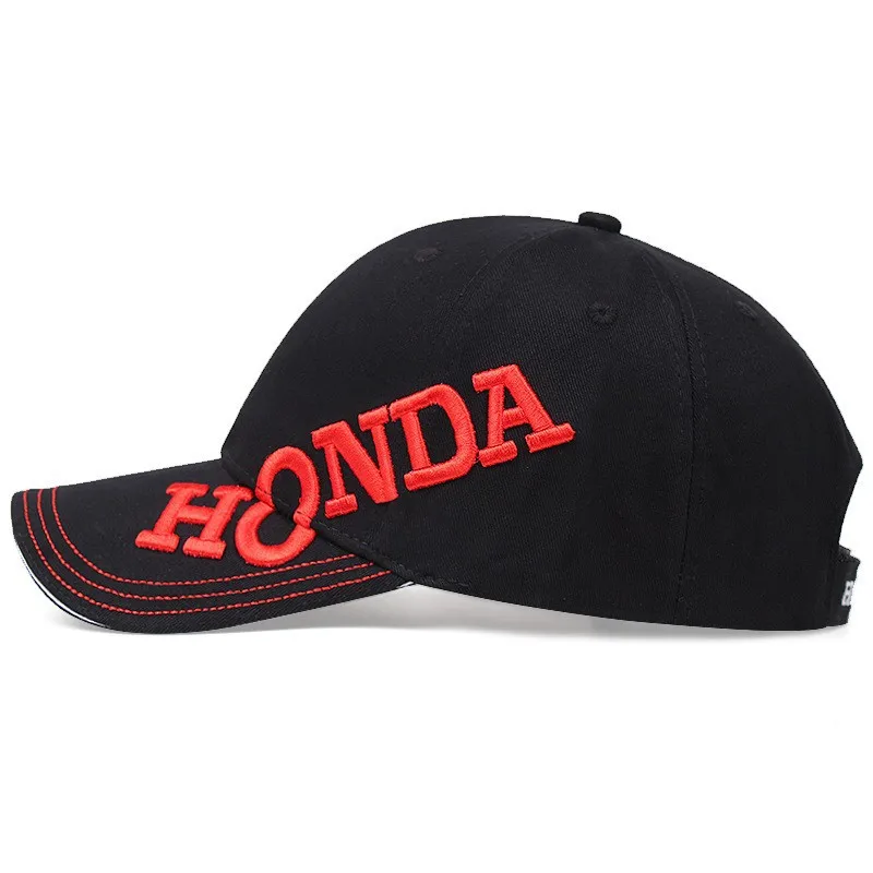 HONDA Baseball Hat 2-Color Embroidered Baseball Hat Fashion Men's and Women's Spring/Summer Hip Hop Hat Adjustable Sunshade Hat