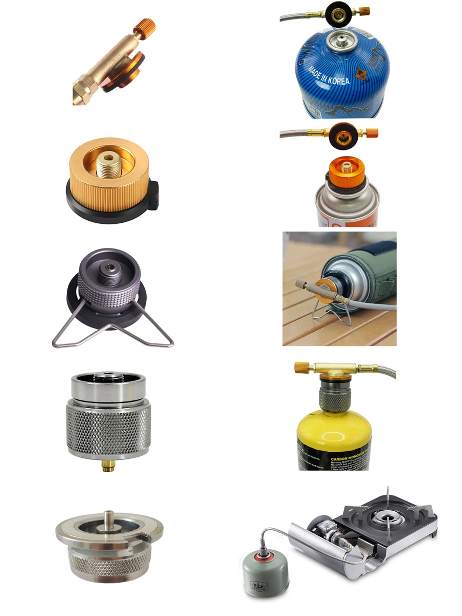 Europe Outdoor Camping Gas Stove Gas Tank Inflation Joint Camping Gas Tank Interconnection Pipe Refill Adapter
