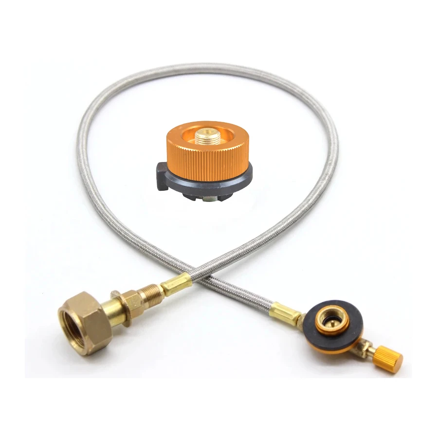 Europe Outdoor Camping Gas Stove Gas Tank Inflation Joint Camping Gas Tank Interconnection Pipe Refill Adapter