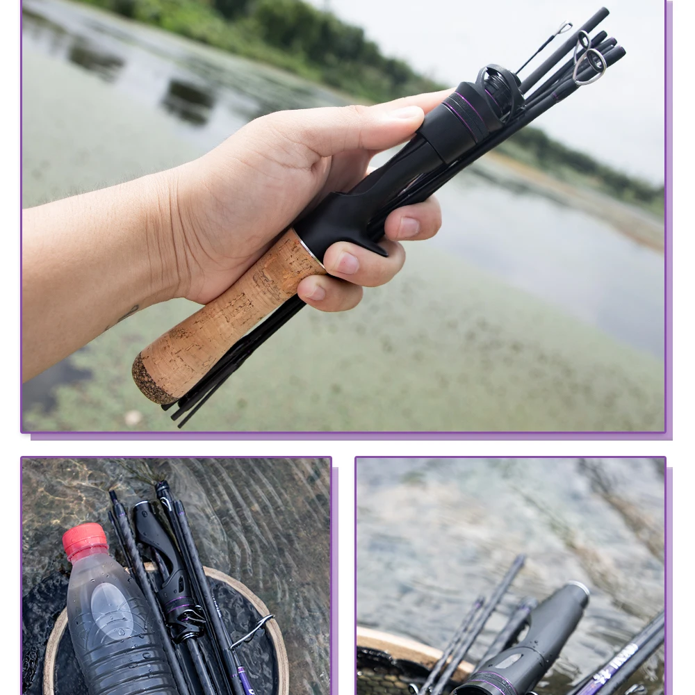 FISHINGFANS QINGXIU FUJI ALCONITE Guide UL ML Travel Portable High Carbon Flexible AA Cork Handle 1-6g 7-14g 6-12lb Fishing Rods