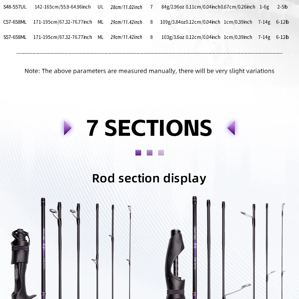 FISHINGFANS QINGXIU FUJI ALCONITE Guide UL ML Travel Portable High Carbon Flexible AA Cork Handle 1-6g 7-14g 6-12lb Fishing Rods