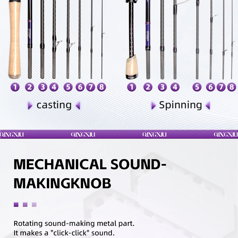 FISHINGFANS QINGXIU FUJI ALCONITE Guide UL ML Travel Portable High Carbon Flexible AA Cork Handle 1-6g 7-14g 6-12lb Fishing Rods