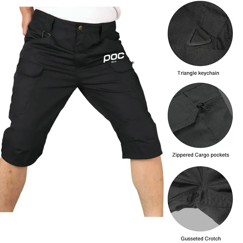 MOTO POC MTB Shorts Men's Mountain Bicycle Short Offroad DH Motorcycle Bike 2025 Outdoor Sports Quick Dry Downhill Short Pants