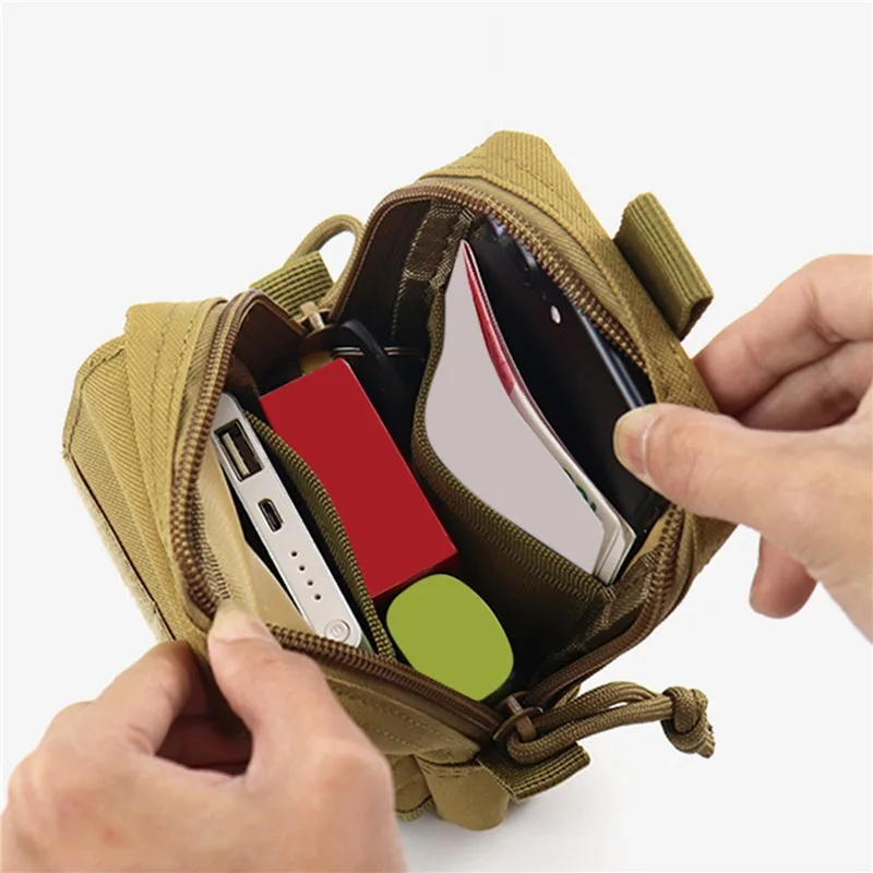 1000D Molle Pouch Waist Bag Outdoor Men EDC Tool Bag Vest Pack Purse Mobile Phone Case Hunting Compact Bag New