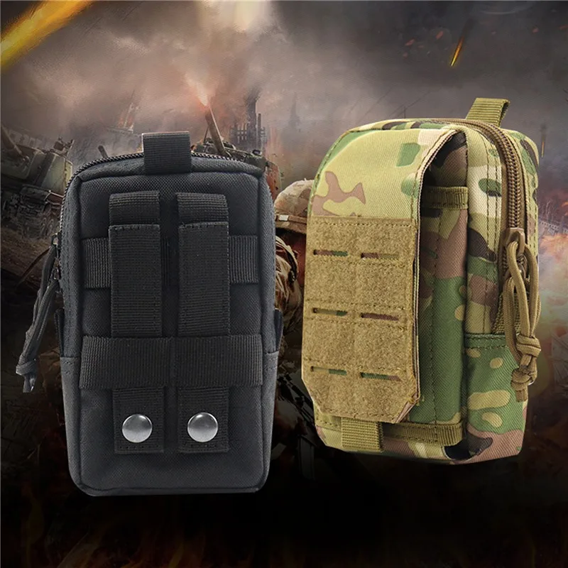 1000D Molle Pouch Waist Bag Outdoor Men EDC Tool Bag Vest Pack Purse Mobile Phone Case Hunting Compact Bag New
