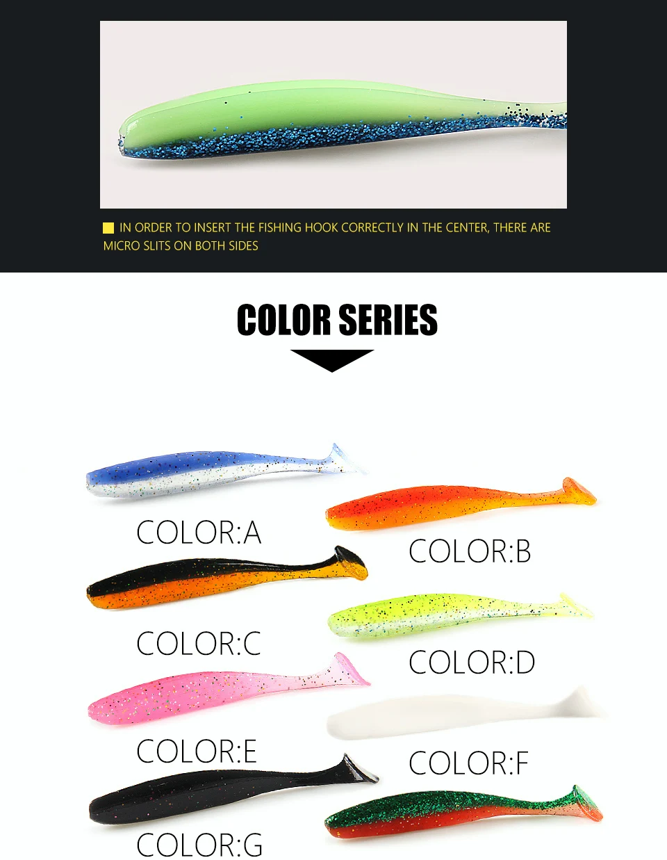 Supercontinent A shiner 5cm 7.5cm 10cm Fishing Lures soft Artificial Bait easy for hooking up big pike T tail Shad