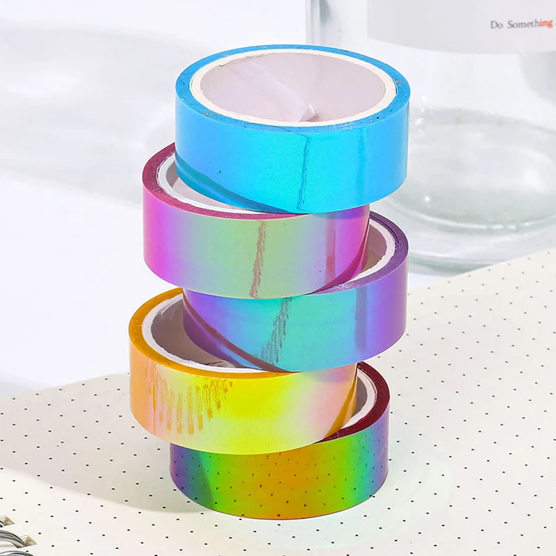 2025 New Holographic RG Prismatic Glitter Tape Hoops Stick Rhythmic Gymnastics Decoration Kawaii DIY Scrapbooking