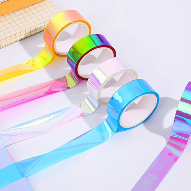 2025 New Holographic RG Prismatic Glitter Tape Hoops Stick Rhythmic Gymnastics Decoration Kawaii DIY Scrapbooking