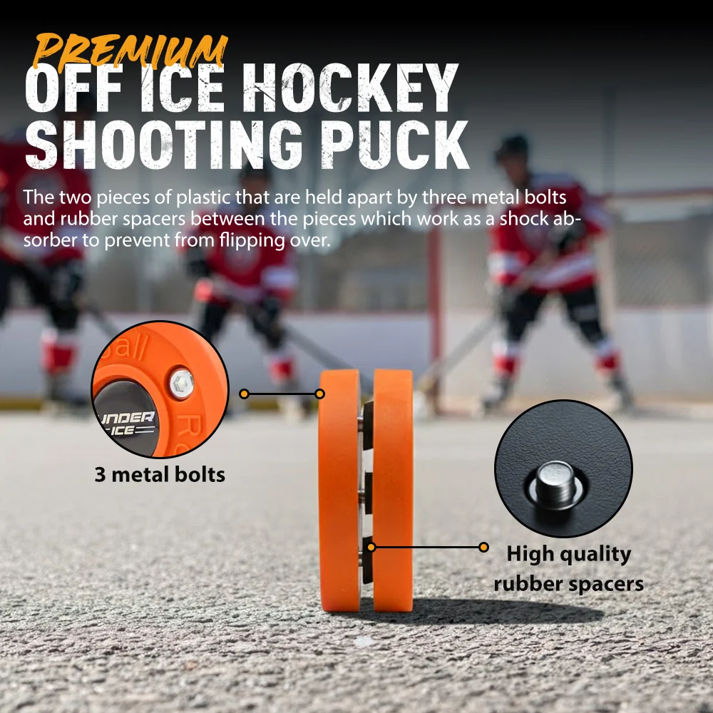 UICE Hockey Puck Hockey Sticks Training Puck Plastic Ice Hockey Puck Reusable Ice Training Equipment