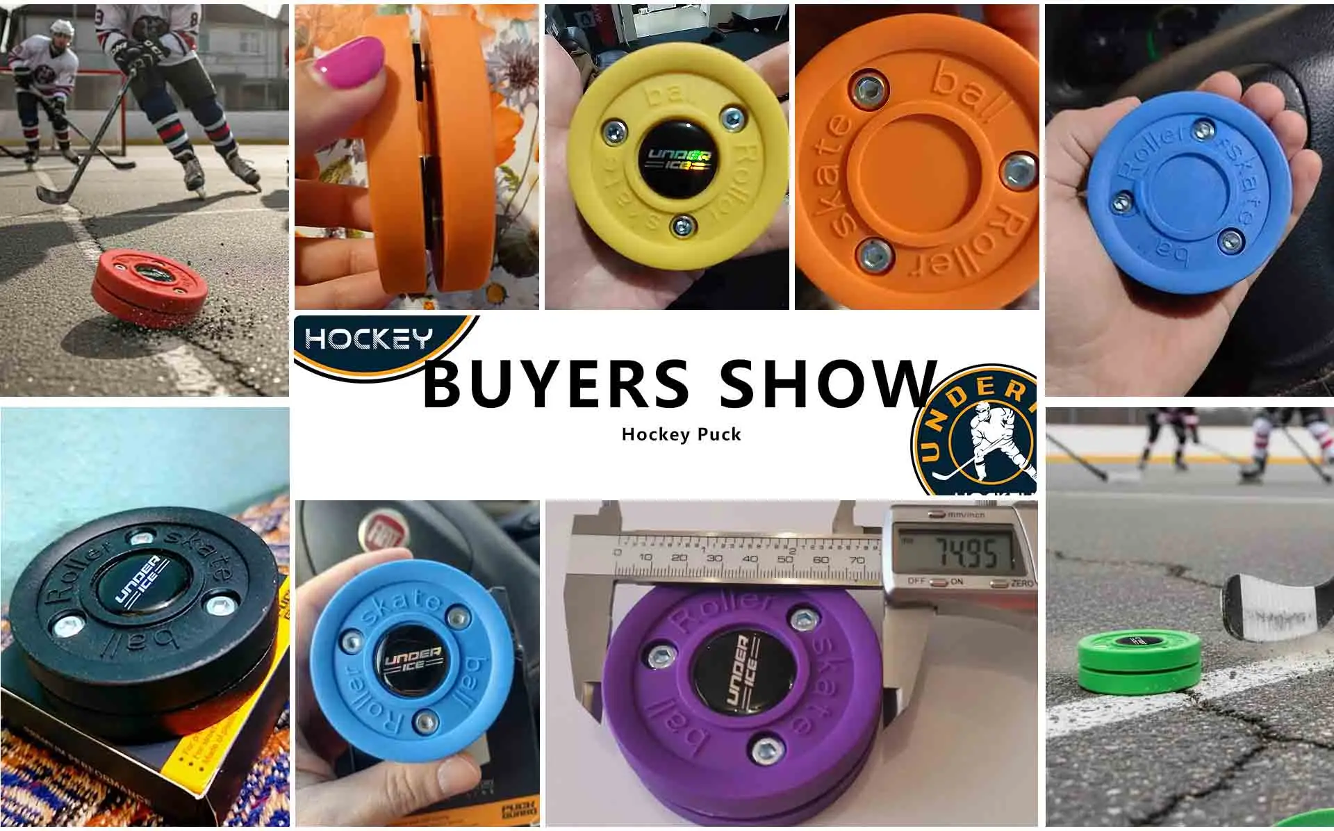 UICE Hockey Puck Hockey Sticks Training Puck Plastic Ice Hockey Puck Reusable Ice Training Equipment