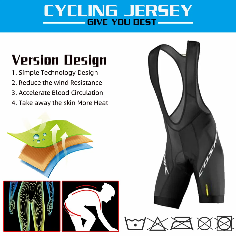 Pro Cycling Bib Shorts 2025 Men Sports Team Mtb Cycling Black Bib Shorts Women's Bicycle Riding Shorts Sports Running Shorts