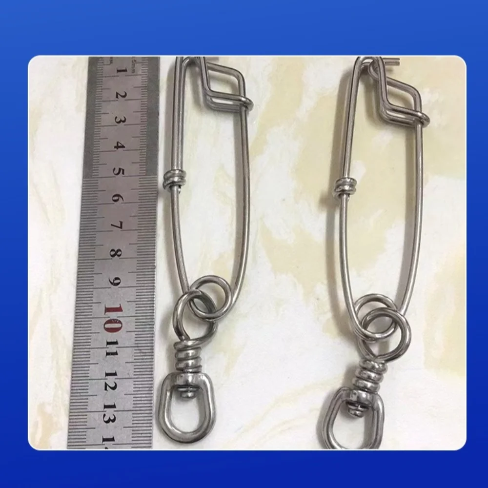 2PCS/Lot Stainless Steel Tuna Fishing Clip Snap with B.L Swivel for Spearfishing Long Line Fishing Accessories Fishing Tools