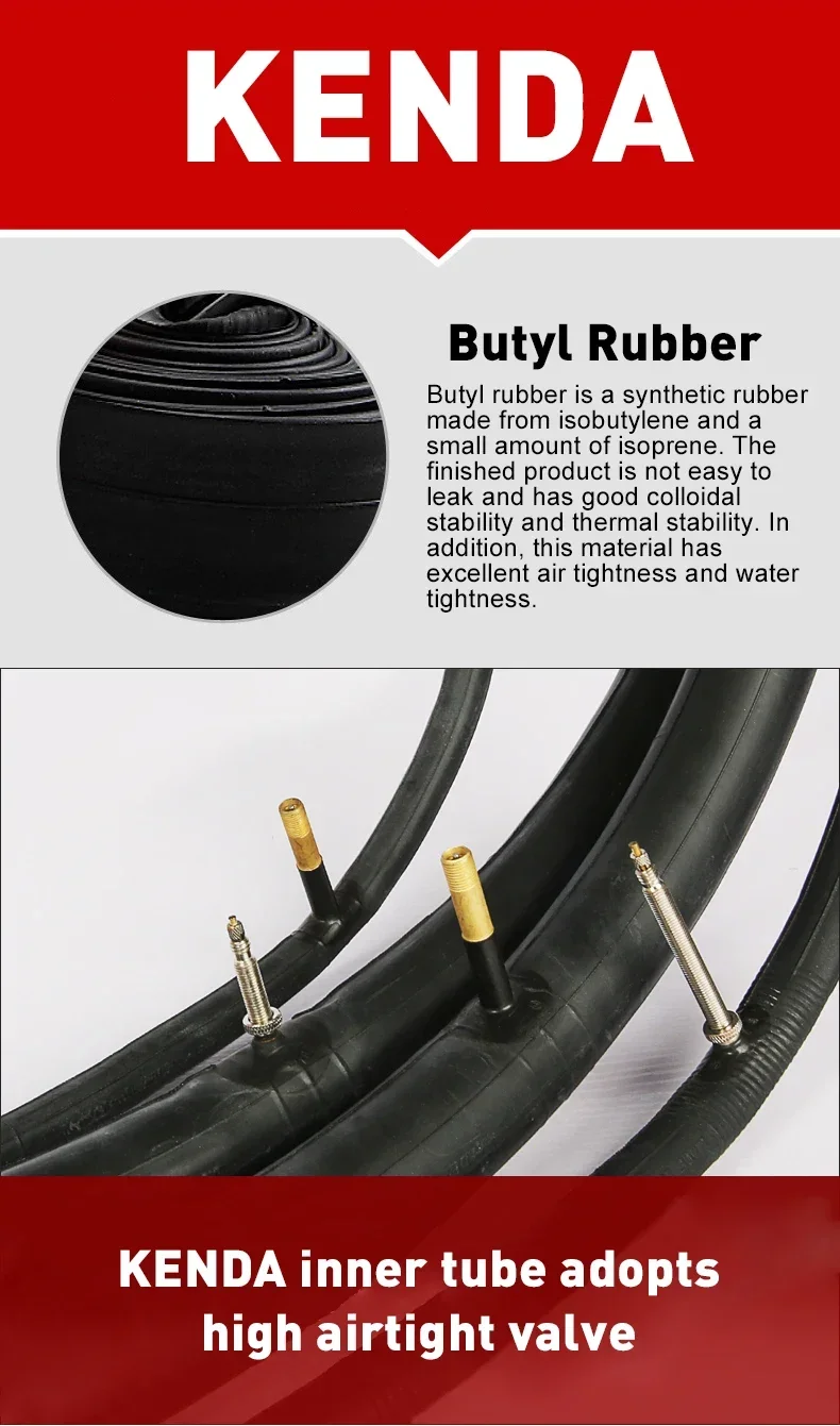 2PCS KENDA Bicycle Inner Tube 20/26/27.5/29/700c/23C Schrader Presta Butyl Rubber MTB Road Bike Tube Inner Tyre Bicycle Parts