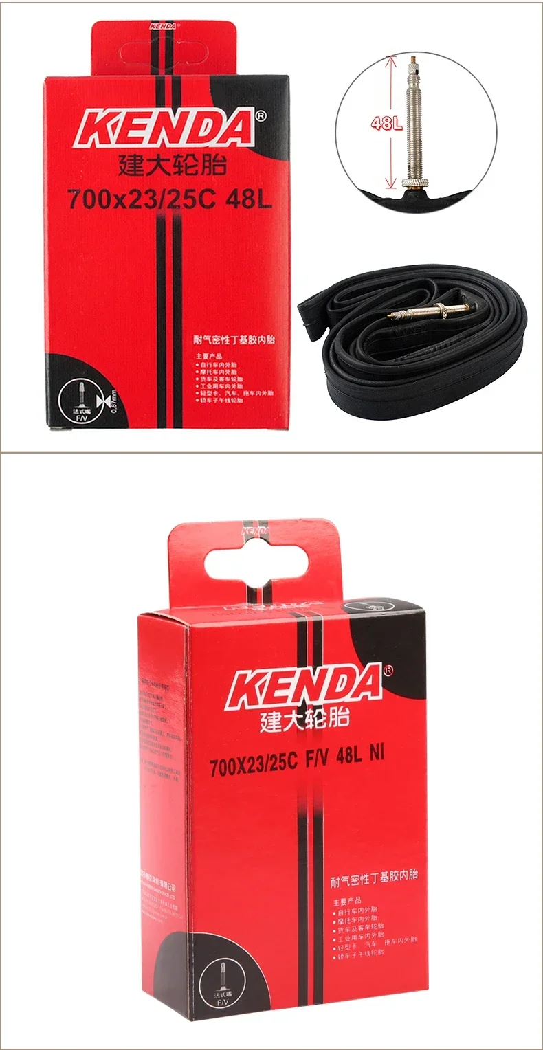2PCS KENDA Bicycle Inner Tube 20/26/27.5/29/700c/23C Schrader Presta Butyl Rubber MTB Road Bike Tube Inner Tyre Bicycle Parts