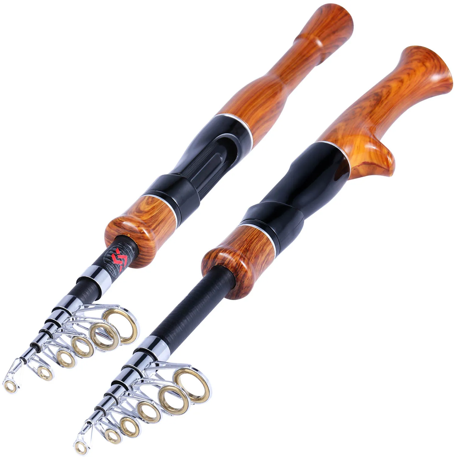 Sougayilang Telescopic Fishing Rod 1.6M Spinning Casting Role Lightweight Portable And Durable Cork Handle Travel Fishing Rod