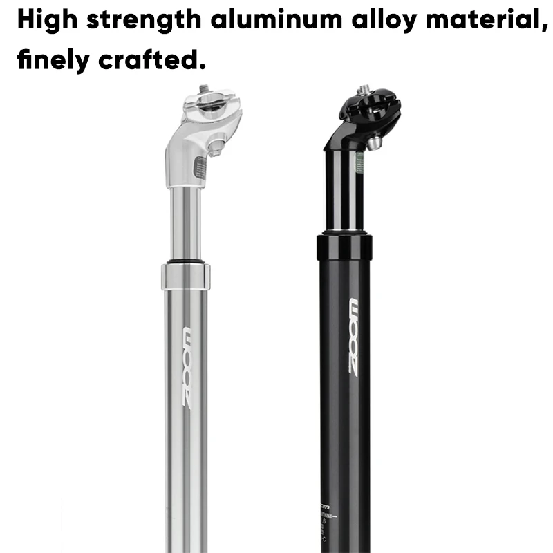 ZOOM Bike Suspension Seatpost 27.2/31.6/28.6/30.4/30.8/33.9mm MTB Suspension Seat Tube 350mm Shock Absorber Seat Post Bike Parts
