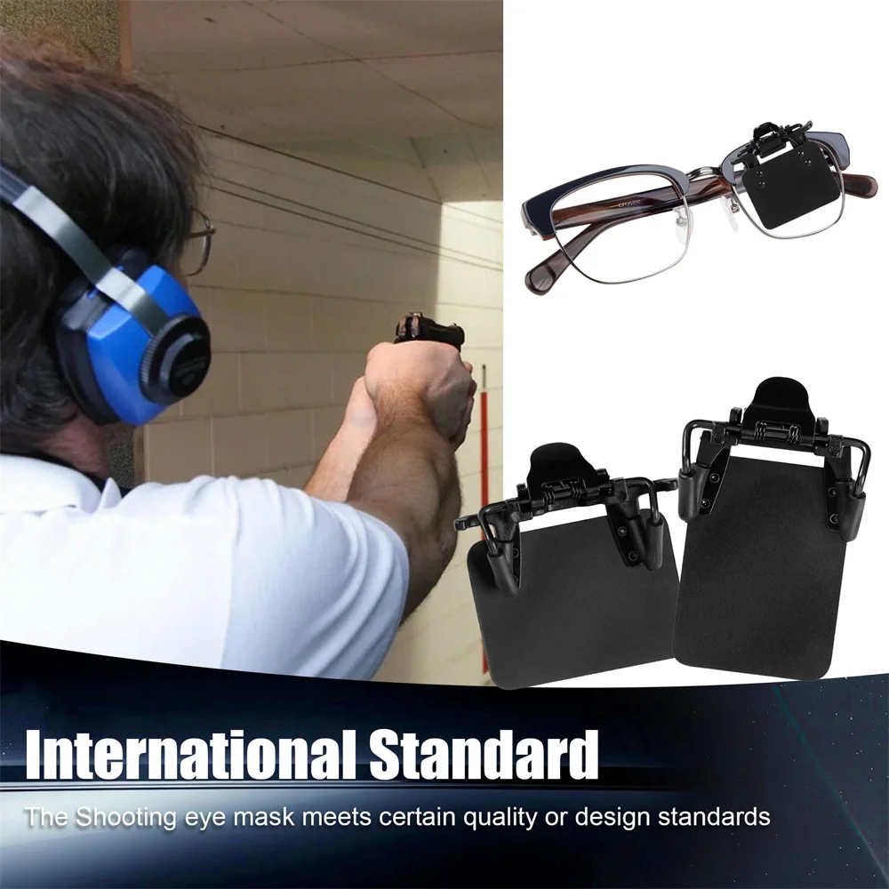 2Pcs Shooting Glasses Blinders Standard Shooting Eye Patches 180° Adjustable Glass Shields Occluder Clip Eye Patch Archery Aids