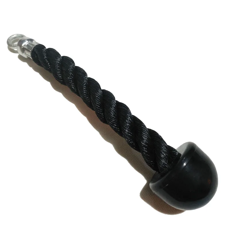 35cm Heavy Duty Tricep Pull Down Single Rope With Snap Hook, Fitness Attachment Cable Machine Pulldown Rope For Home Gym