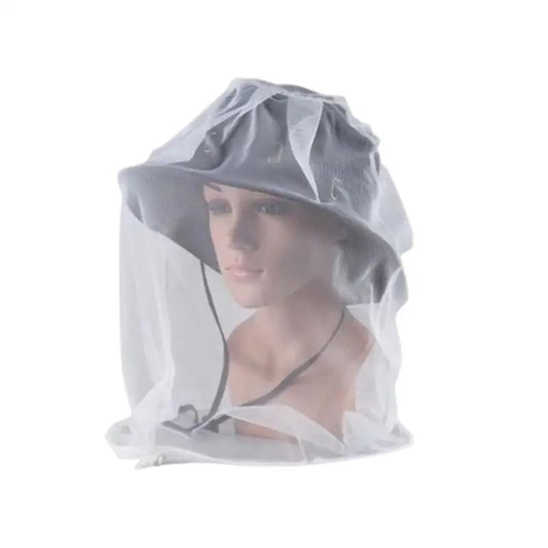 Outdoor Fishing Cap Mosquito Head Cover Mesh Net Face Protector Gardening Hat Bee Insect-proof Hat for Travel Hiking Camping Cap