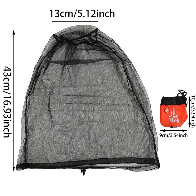 Outdoor Fishing Cap Mosquito Head Cover Mesh Net Face Protector Gardening Hat Bee Insect-proof Hat for Travel Hiking Camping Cap