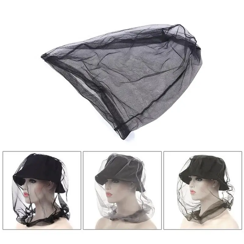 Outdoor Fishing Cap Mosquito Head Cover Mesh Net Face Protector Gardening Hat Bee Insect-proof Hat for Travel Hiking Camping Cap