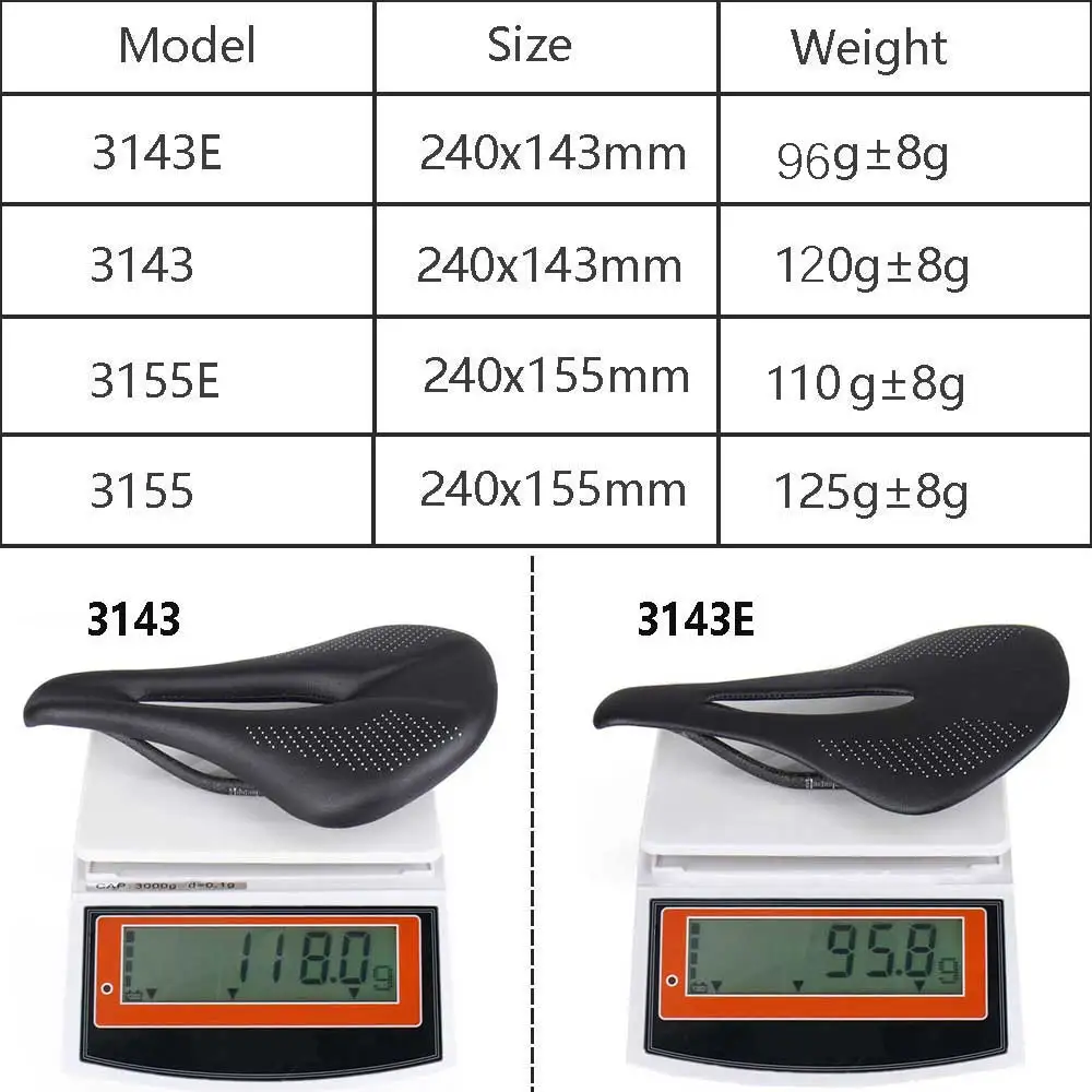 Elitaone Bicycle Saddle Carbon MTB/Road Bike Saddle Super Light Comfort Leather Carbon Cushions 96g
