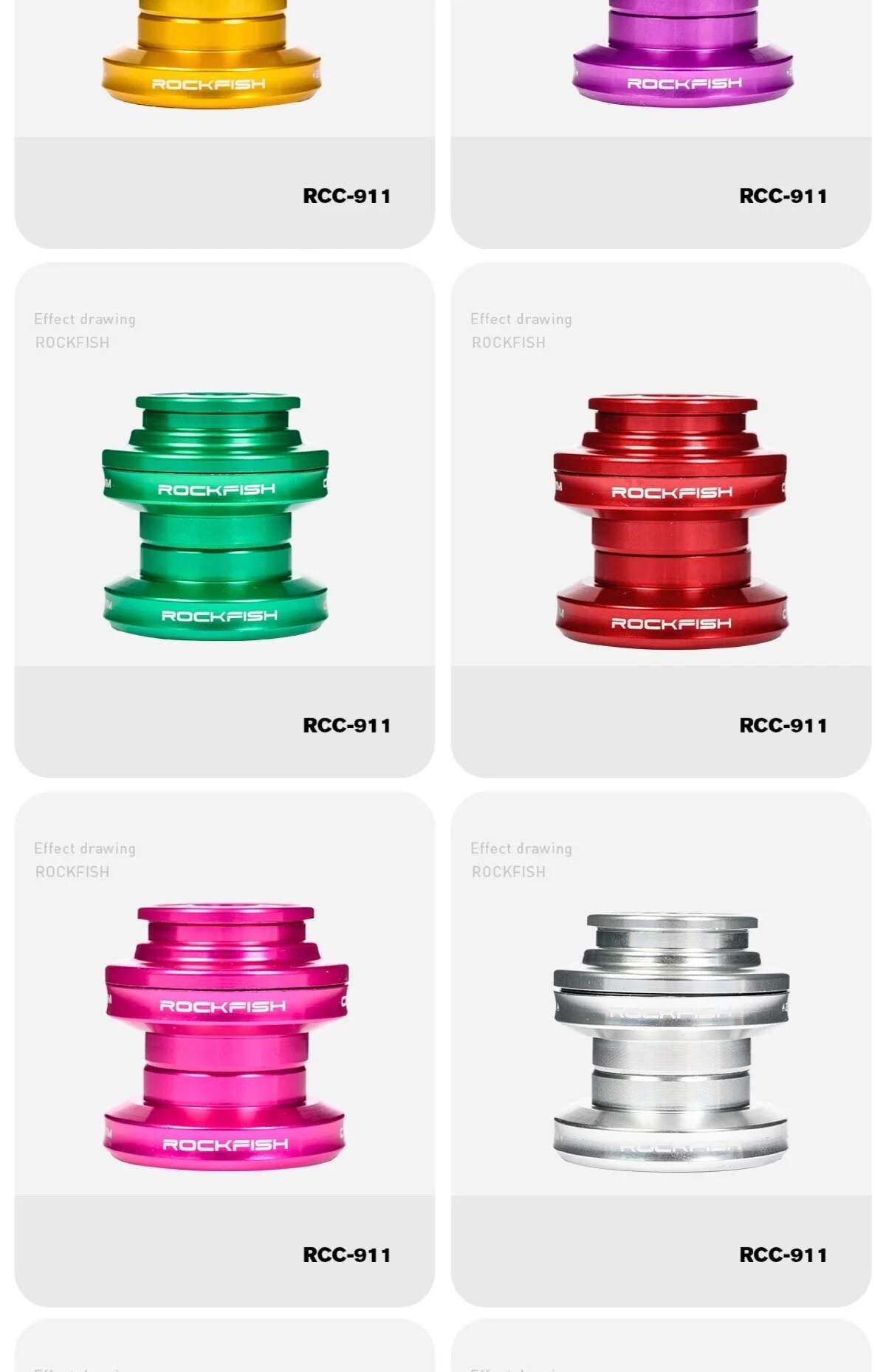 Rockfish Kid's Push Bike Bearing Head Set Balance Bike CNC Headset Aluminium Alloy 29.6mm 34mm Sliding Bike Ultralight Headset