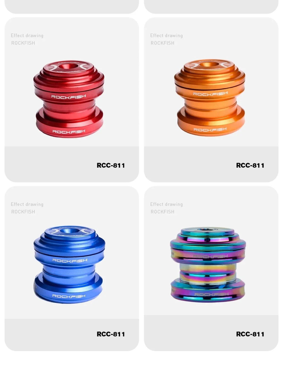 Rockfish Kid's Push Bike Bearing Head Set Balance Bike CNC Headset Aluminium Alloy 29.6mm 34mm Sliding Bike Ultralight Headset
