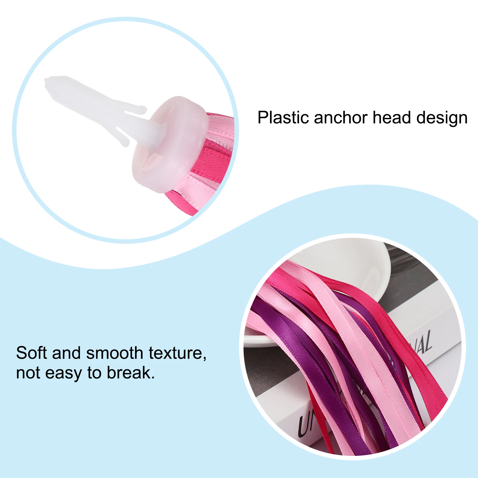 2pcs Bicycle Handlebar Streamers Bike Streamers Kids Girl Boy Scooter Cycling Colorful Streamers Ribbon Decoration Cycling 22 cm