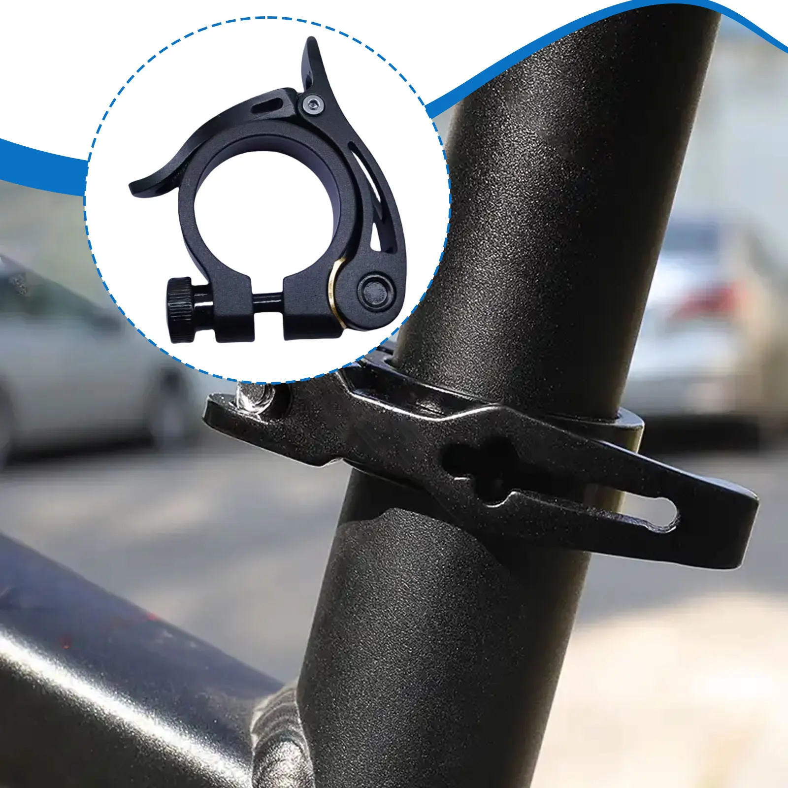 Bike Seatpost Clamp Double Layer Clamp Double SeatPost Clip 28.6/31.8/34.9mm Seat Tube Clamps Seatpost Clamp Bicycle Accessories
