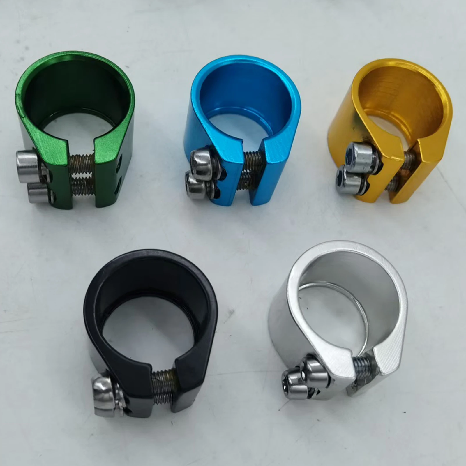 Bike Seatpost Clamp Double Layer Clamp Double SeatPost Clip 28.6/31.8/34.9mm Seat Tube Clamps Seatpost Clamp Bicycle Accessories