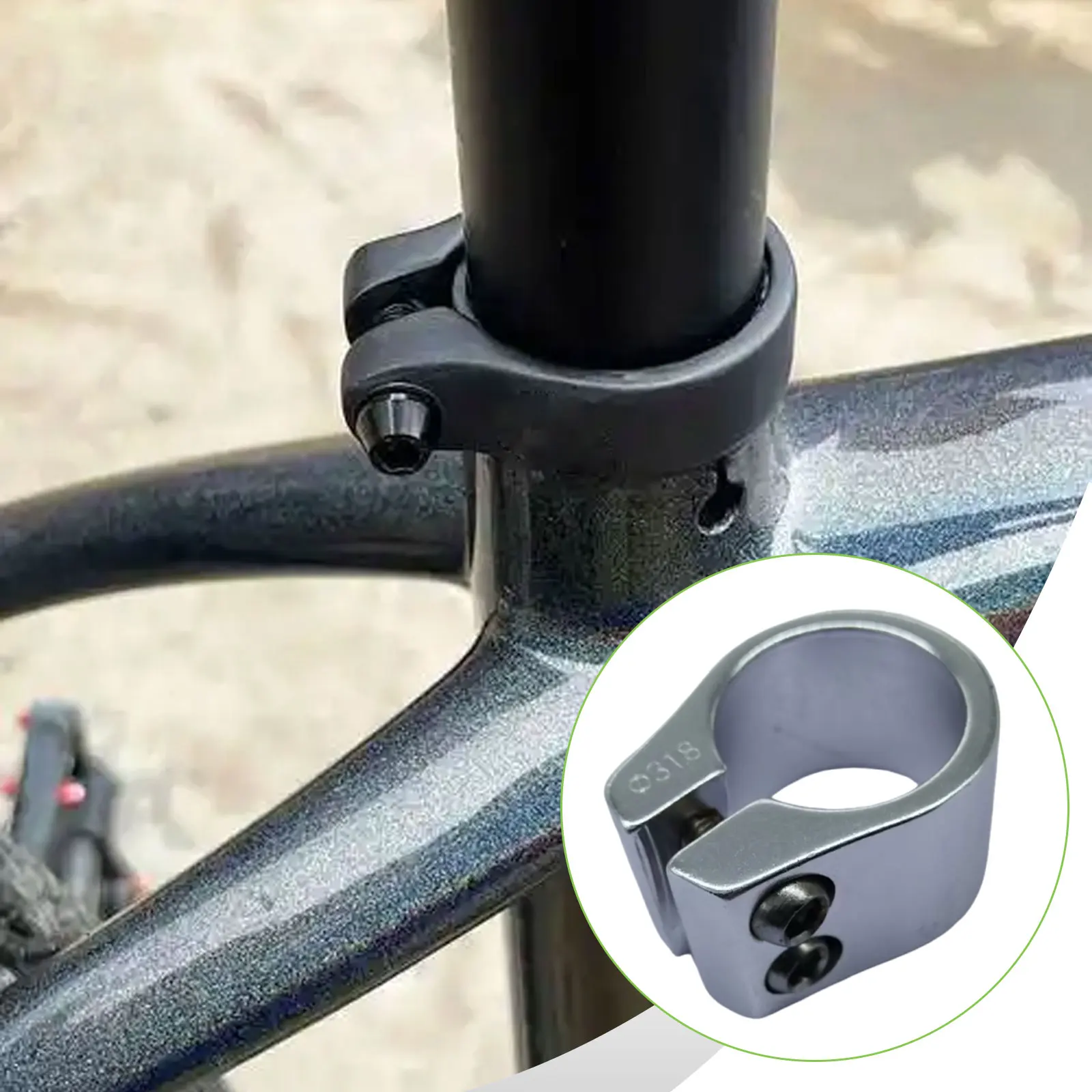 Bike Seatpost Clamp Double Layer Clamp Double SeatPost Clip 28.6/31.8/34.9mm Seat Tube Clamps Seatpost Clamp Bicycle Accessories