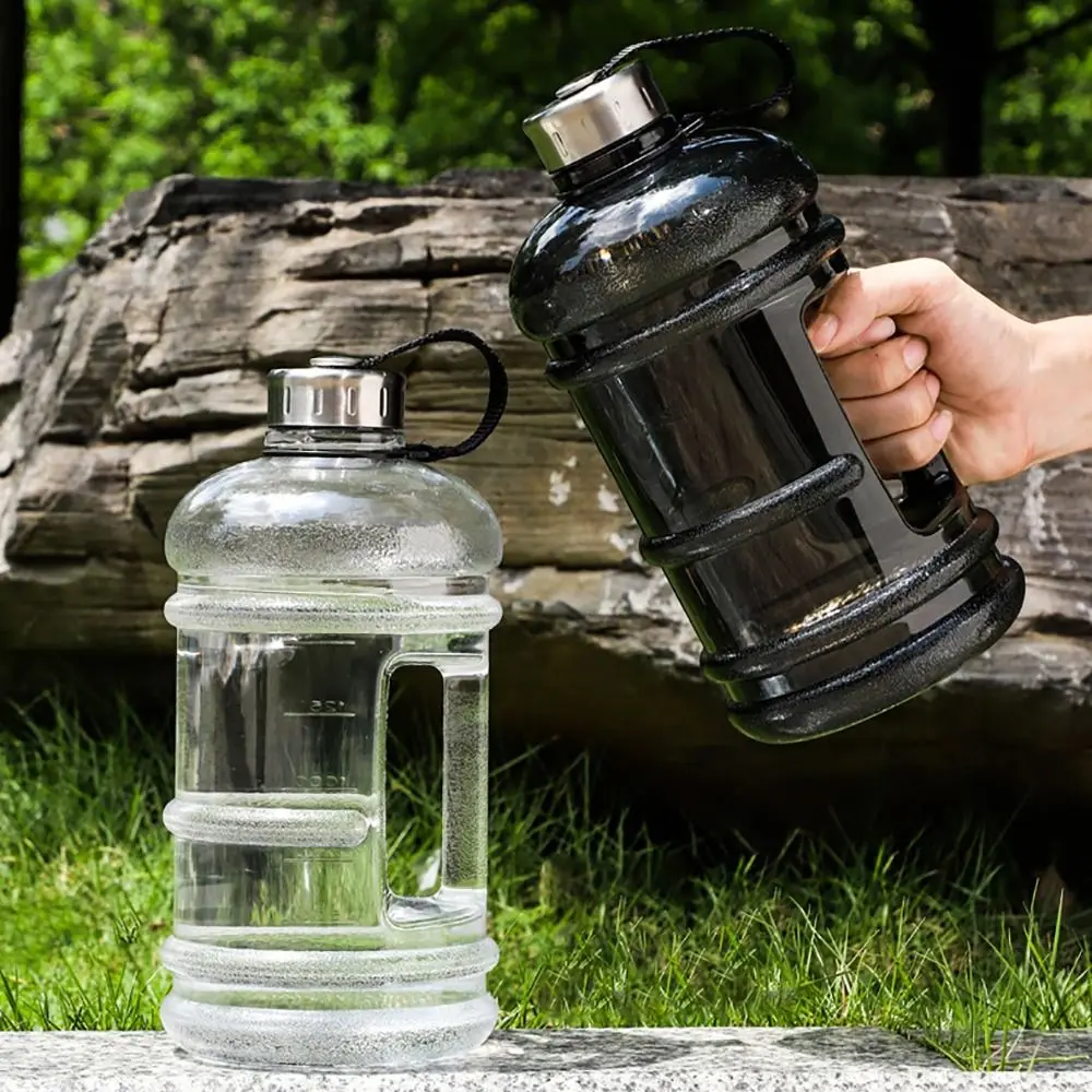 Training Sports Workout Drink Bottle 2L PETG Large Capacity Water Bottle Shaker Bottle With Handle Outdoor Gym Gallon Bottle