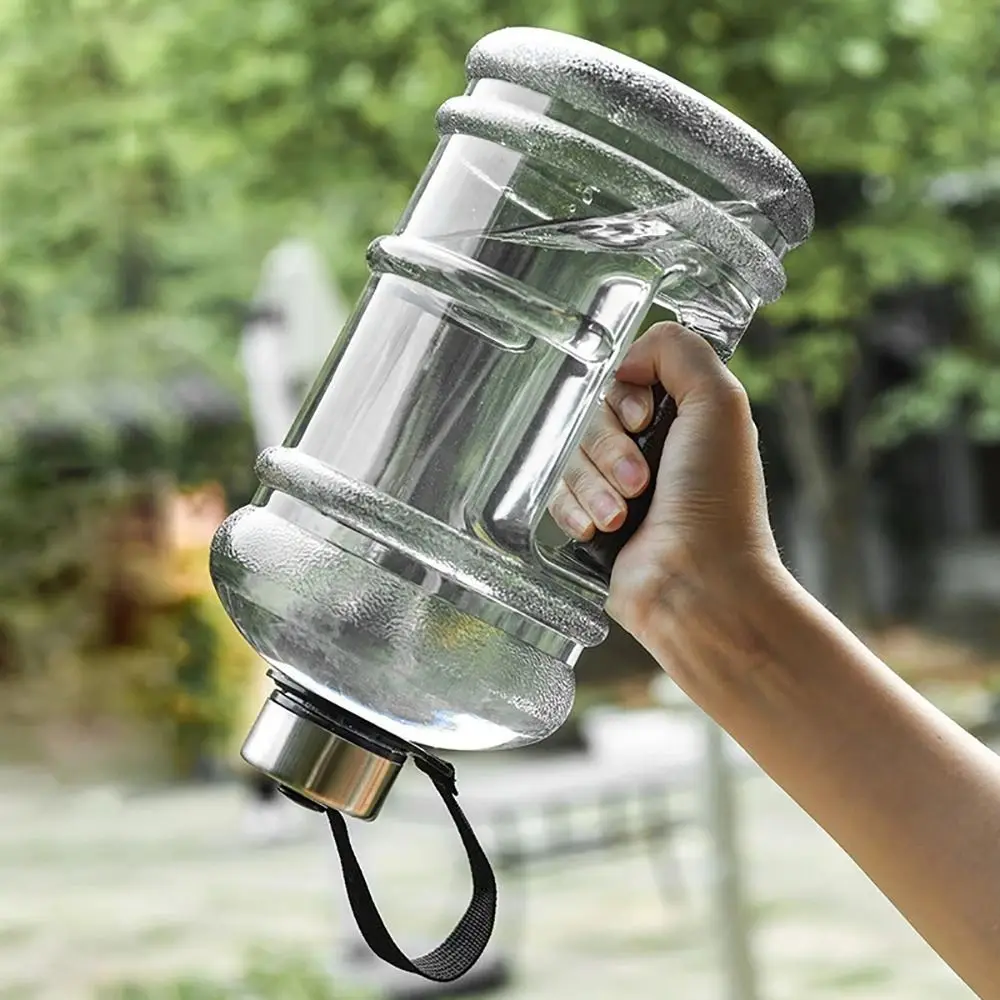 Training Sports Workout Drink Bottle 2L PETG Large Capacity Water Bottle Shaker Bottle With Handle Outdoor Gym Gallon Bottle
