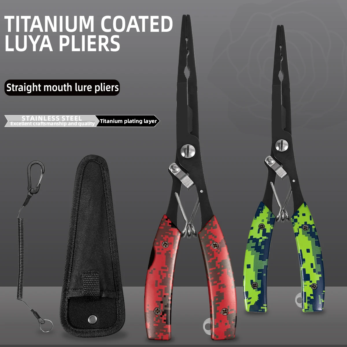 Functional Fishing Pliers Made of Stainless Steel, Wire Cutters, Hook Remover, Anti-Rust Coating, Fishing Tools.