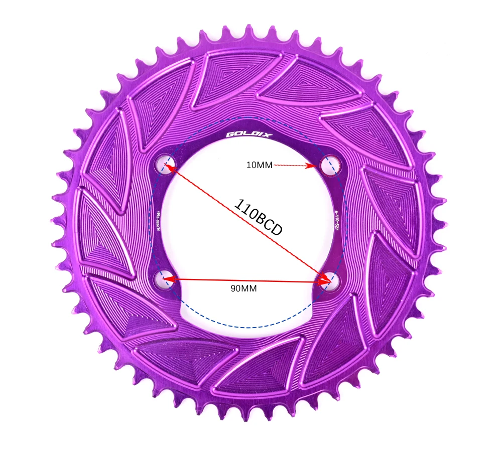 GOLDIX 110BCD Road Gravel Bike Single Chainring CNC Aluminum Narrow Wide Chainwheel for R7000 R8000 R8100 R9200 Crank Power Mete