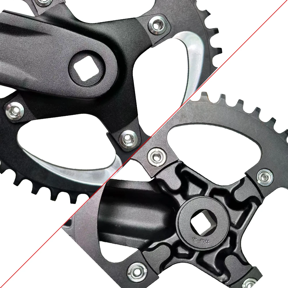 104 BCD MTB Kid Children Mountain Bike Crank Set Single Speed Crankset 127 140 152 160 165 175mm Square Taper 40/42T Chainring