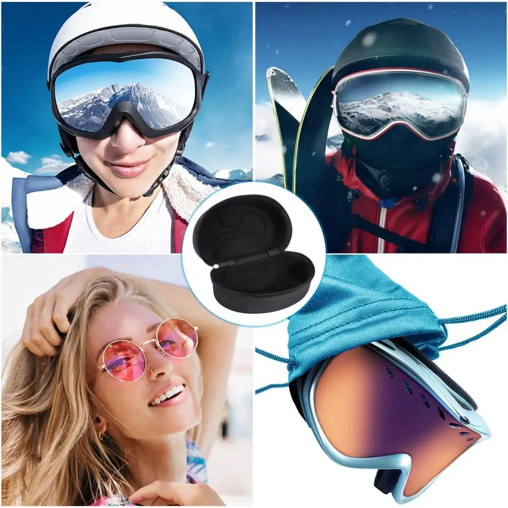 Tolex Portable EVA Ski Goggle Glasses Protector Case Snowboard Skiing Goggles Zipper Carrying Case Snowboard & Ski Accessories