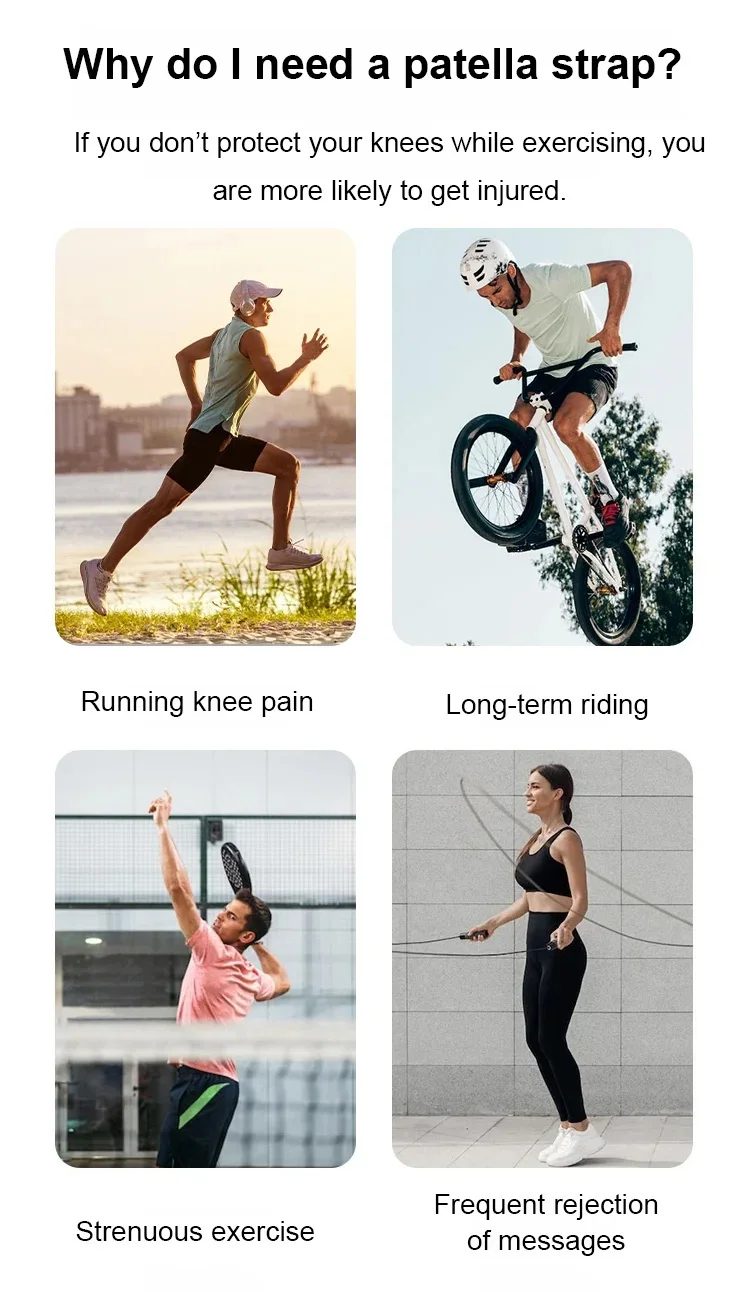 Running Special Patella Belt Adult Sports Protective Gear Breathable Shock Absorption Silicone Patellar Tendon Support Strap