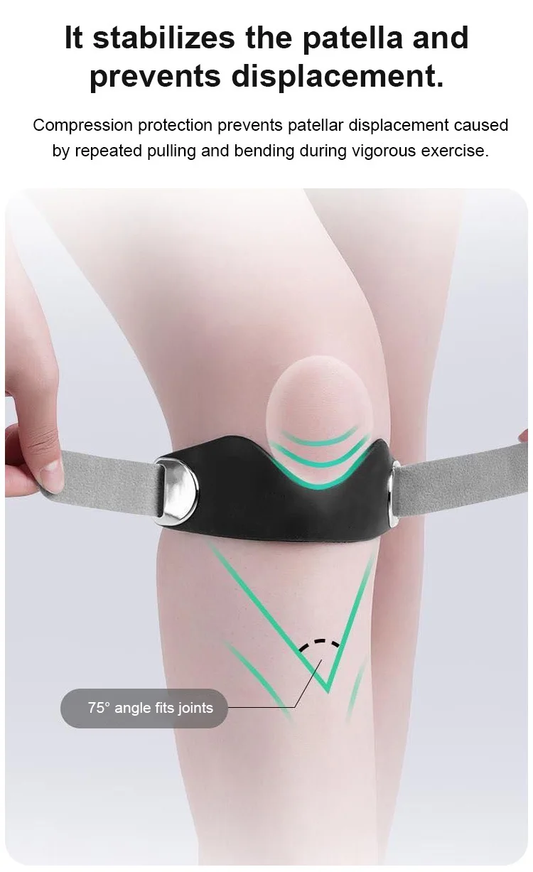 Running Special Patella Belt Adult Sports Protective Gear Breathable Shock Absorption Silicone Patellar Tendon Support Strap