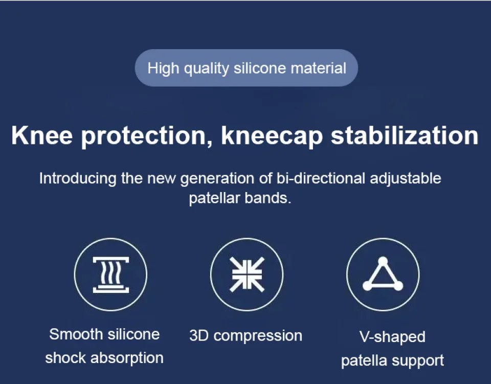 Running Special Patella Belt Adult Sports Protective Gear Breathable Shock Absorption Silicone Patellar Tendon Support Strap
