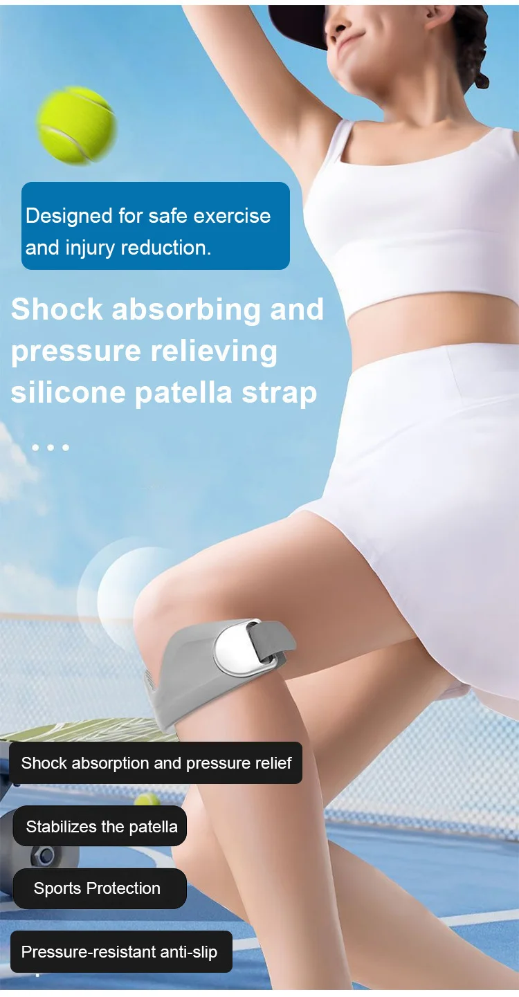 Running Special Patella Belt Adult Sports Protective Gear Breathable Shock Absorption Silicone Patellar Tendon Support Strap