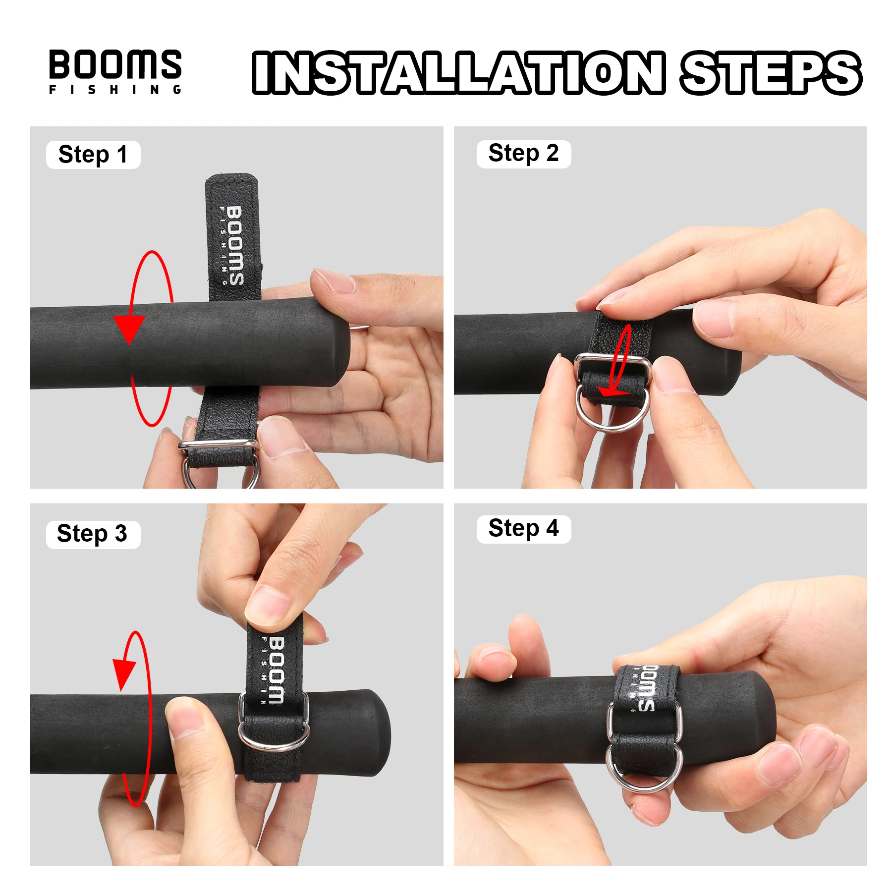 Booms Fishing T07 2m Fishing Rope Fishing Rod Belt Rod Belt Hip Belt Fall Prevention of Spiral Cord Rod Hip Fishing Accessories