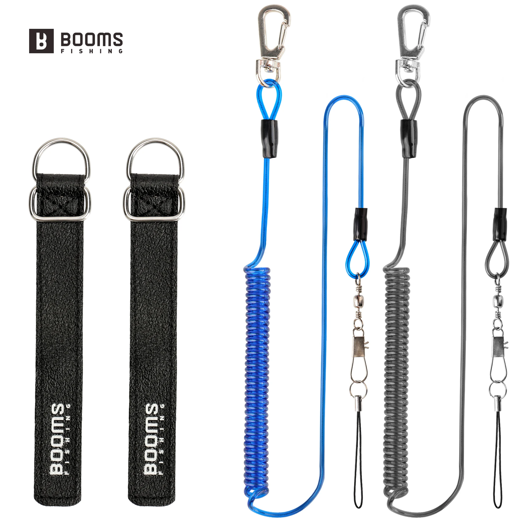 Booms Fishing T07 2m Fishing Rope Fishing Rod Belt Rod Belt Hip Belt Fall Prevention of Spiral Cord Rod Hip Fishing Accessories