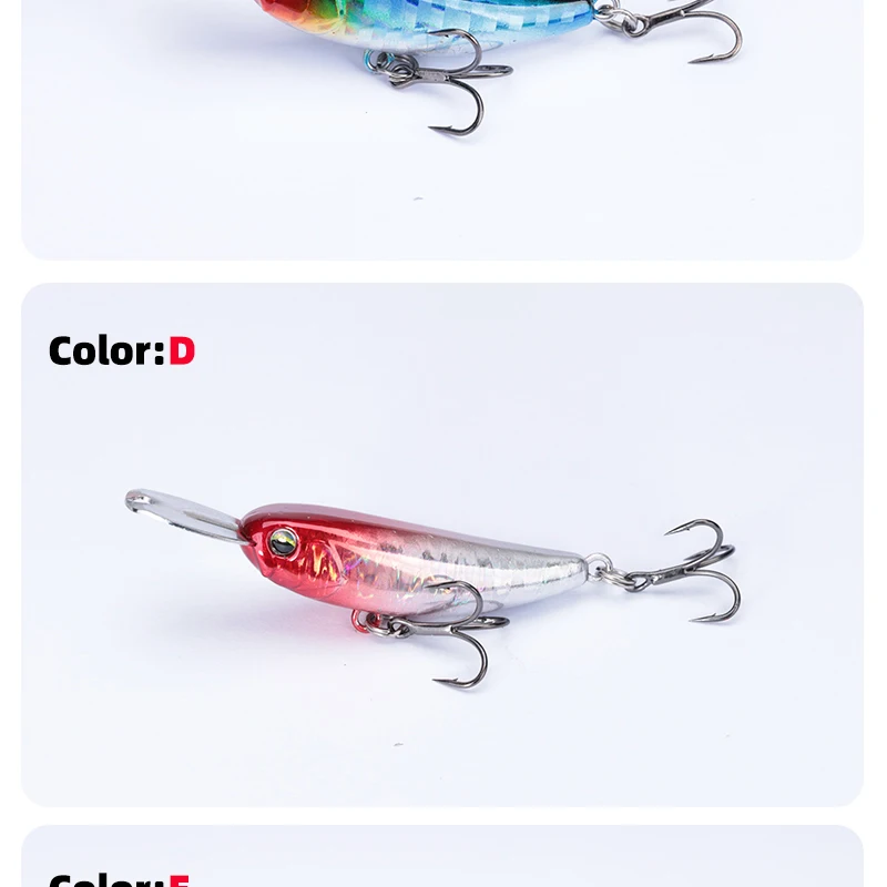 OUTKIT 2025 New Micro Sinking Minnow 40mm/5.8g Fishing Bait Artificial Pencil Lure Topwater Bait For Bass Trout Fishing Lures