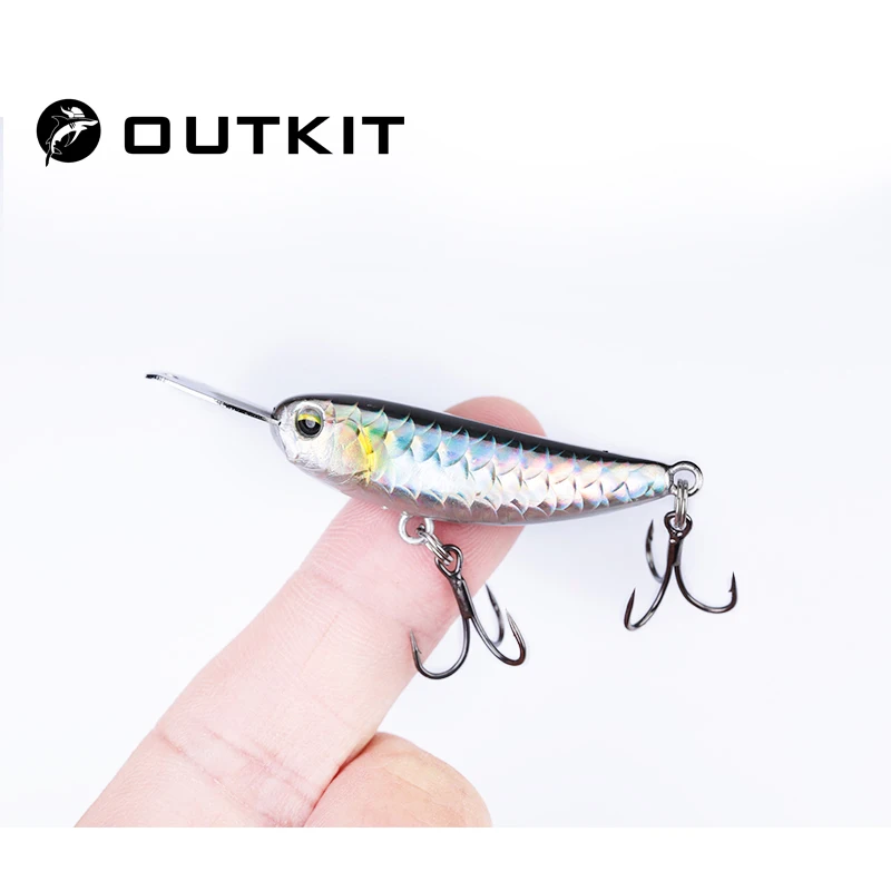OUTKIT 2025 New Micro Sinking Minnow 40mm/5.8g Fishing Bait Artificial Pencil Lure Topwater Bait For Bass Trout Fishing Lures